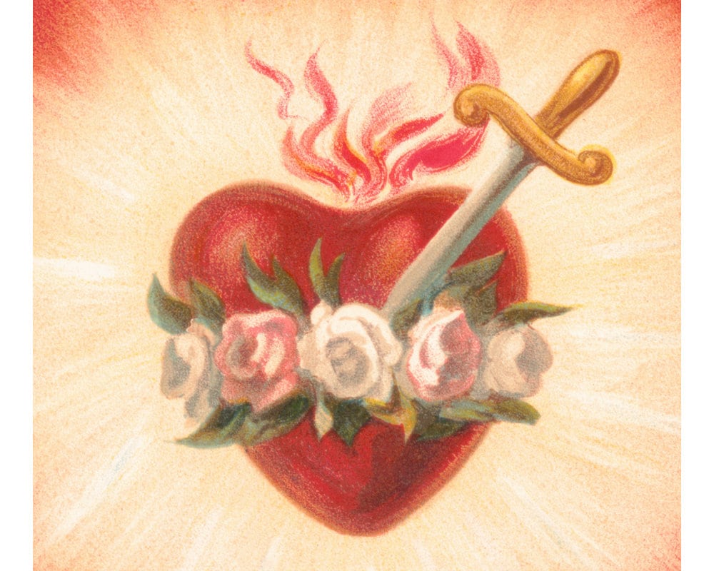 30 x 40" Immaculate Heart of Mary Fine Art Canvas Prints (Sacred Art by