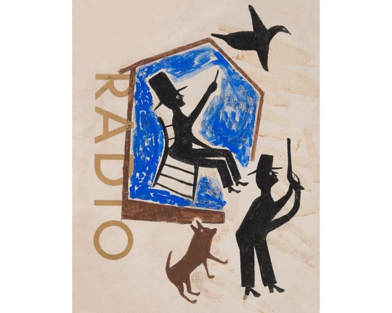 Bill Traylor Fine Art Print Reproduction, African American Folk