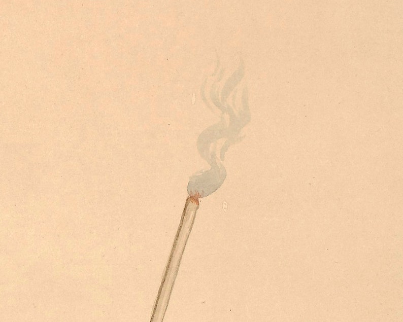 Pu&ograve; includere: Un bastoncino di legno sottile con una scia di fumo grigia e vaporosa che sale dalla cima.