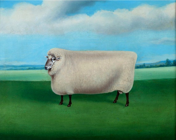 Antique Replica English Sheep Art Print Antique Replica English Sheep Art Print