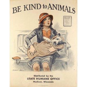 Be Kind to Animals poster, Veterinary art print, Animal Lover wall art, Veterinarian gift, Morgan Dennis, Animal care art, Vintage pet art