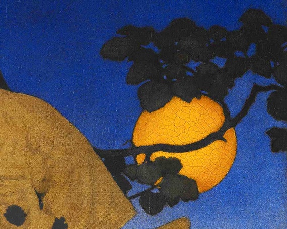 Maxfield Parrish the Lantern Bearers Print, Vintage Clown Painting