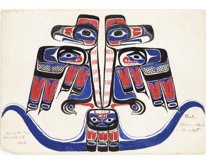 Thunderbird art print, Pacific Northwest Coast Native American painting, Haida Indian art, Canadian Tribal wall art, Johnny Kit Elswa image 1