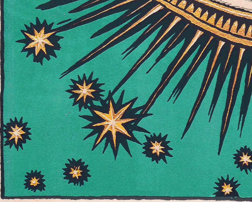 All Seeing Eye Art Print Stars Wall Art Celestial Decor Eye Etsy