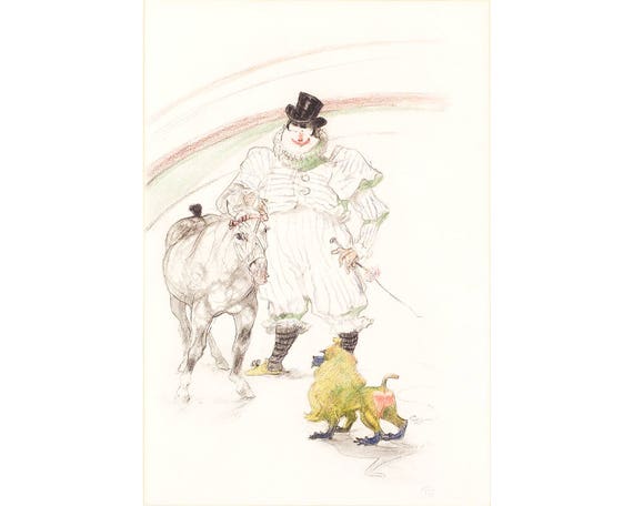 Circus Clown Art Print Antique Clown Art Vintage Clown Art - Etsy