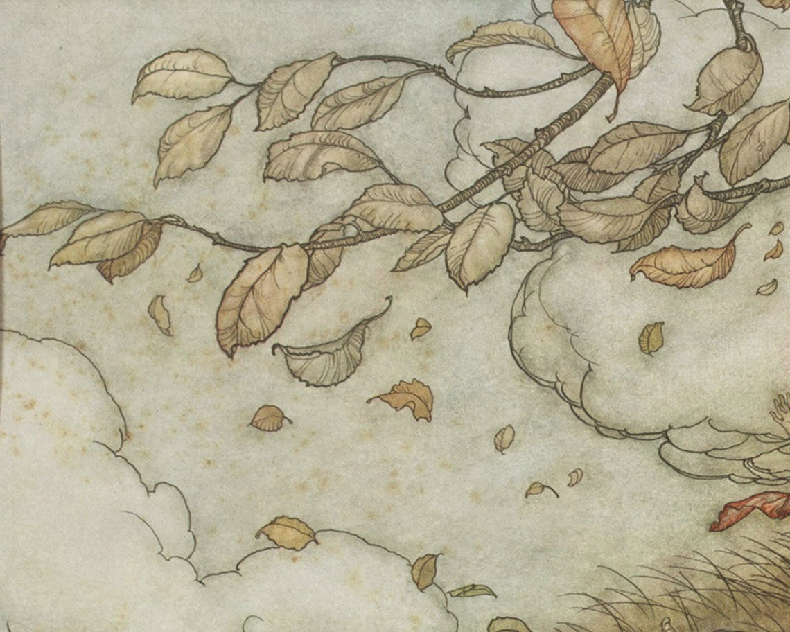 Autumn Fairies Art Print, Arthur Rackham Illustration, Vintage Woodland ...