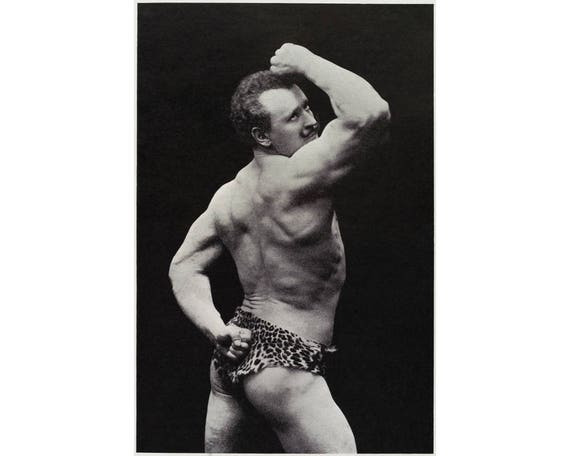 Antique Strongman Art Print Eugen Sandow Strong Man Etsy Images, Photos, Reviews