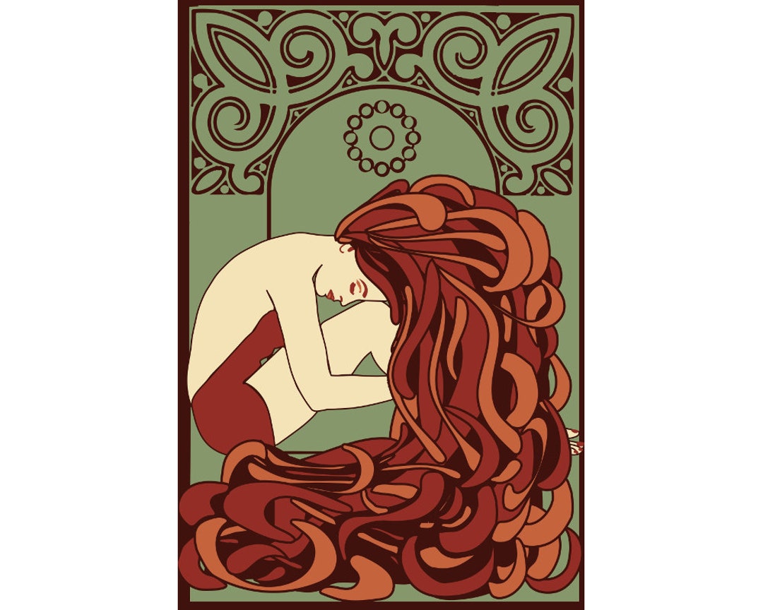 Peter Behrens Art Nouveau Woman Poster, Art Nouveau Design Wall