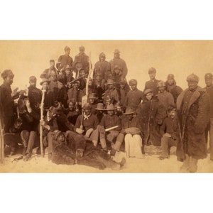 Buffalo soldiers of the 25th Infantry, African American historical photograph, Civil War era, 19th century, Black men, Military portrait