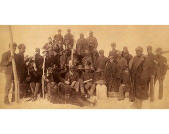Buffalo soldiers of the 25th Infantry, African American historical photograph, Civil War era, 19th century, Black men, Military portrait