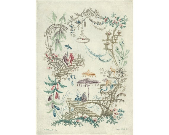 Jean-baptiste Pillement Art Print, Antique French Chinoiserie