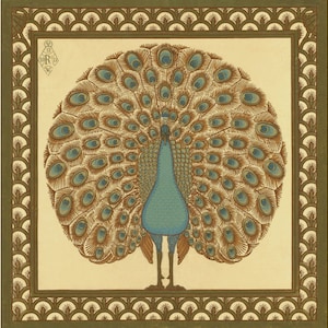 Art Nouveau Walter Crane Swan Bird Love Heart Bullrush Iris design large 28cm or 11.25 round placemat table mat server setting centrepiece