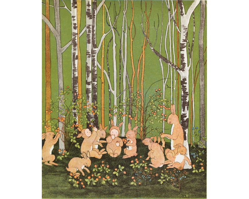 Sibylle Von Olfers Art Print, the Story of the Rabbit Children, Forest ...