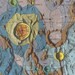 Vintage Moon Map Art Print Colorful Topographical Lunar - Etsy