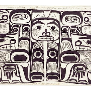 Haida Indian Art Print, Pacific Northwest Coast Native American