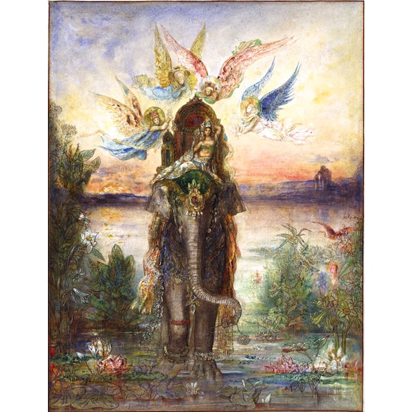 Elephant Painting Etsy