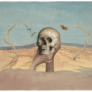 The Earth Remembers, Memento Mori Art Print, Surreal Painting, Death ...