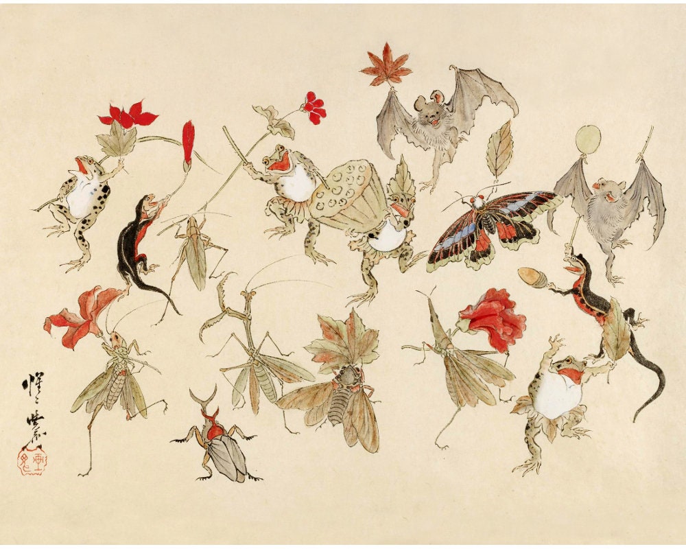 Traditional Japanese Art Animals