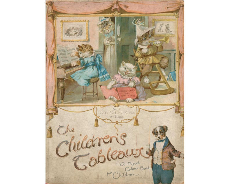 Three Little Kittens Art Print, Children's Book Cover Art Print ...