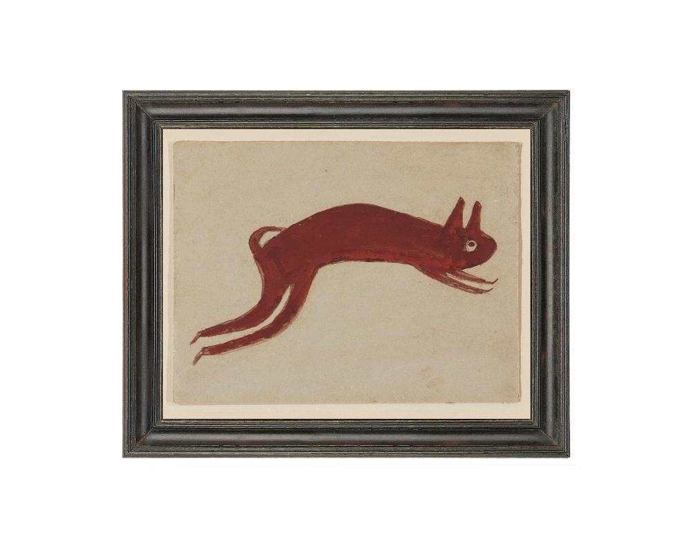 Brown Rabbit, Bill Traylor Art Print, American Folk Drawing
