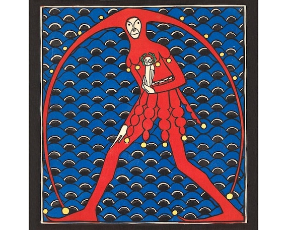 Till Eulenspiegel Art Print Vintage Jester Painting Antique Etsy