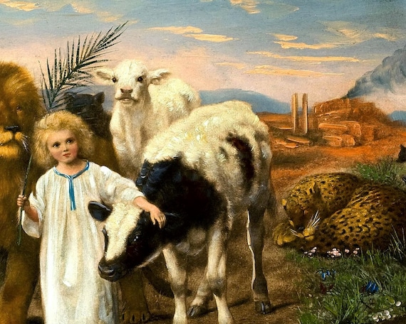 Peace by William Strutt, and a Little Child Shall Lead Them