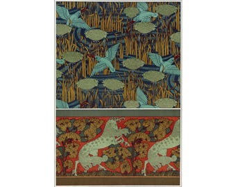 L'animal dans la décoration, Maurice Pillard Verneuil, Art nouveau design art print, Horses, Heron, Arts and crafts, Craftsman, Animal art