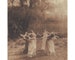 Circle of Witches antique photograph print, Vintage women dancing art print, Wiccan, Pagan, Coven, Seance, Nature goddess, Sepia photography 