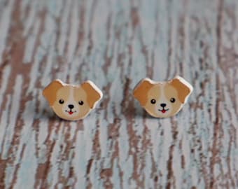 Kids Dog Stud Earrings – Titanium Earrings for Sensitive Ears, Tiny Puppy Earrings, Hypoallergenic Little Ears Collection