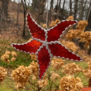 Sea Starfish Stained Glass Suncatcher