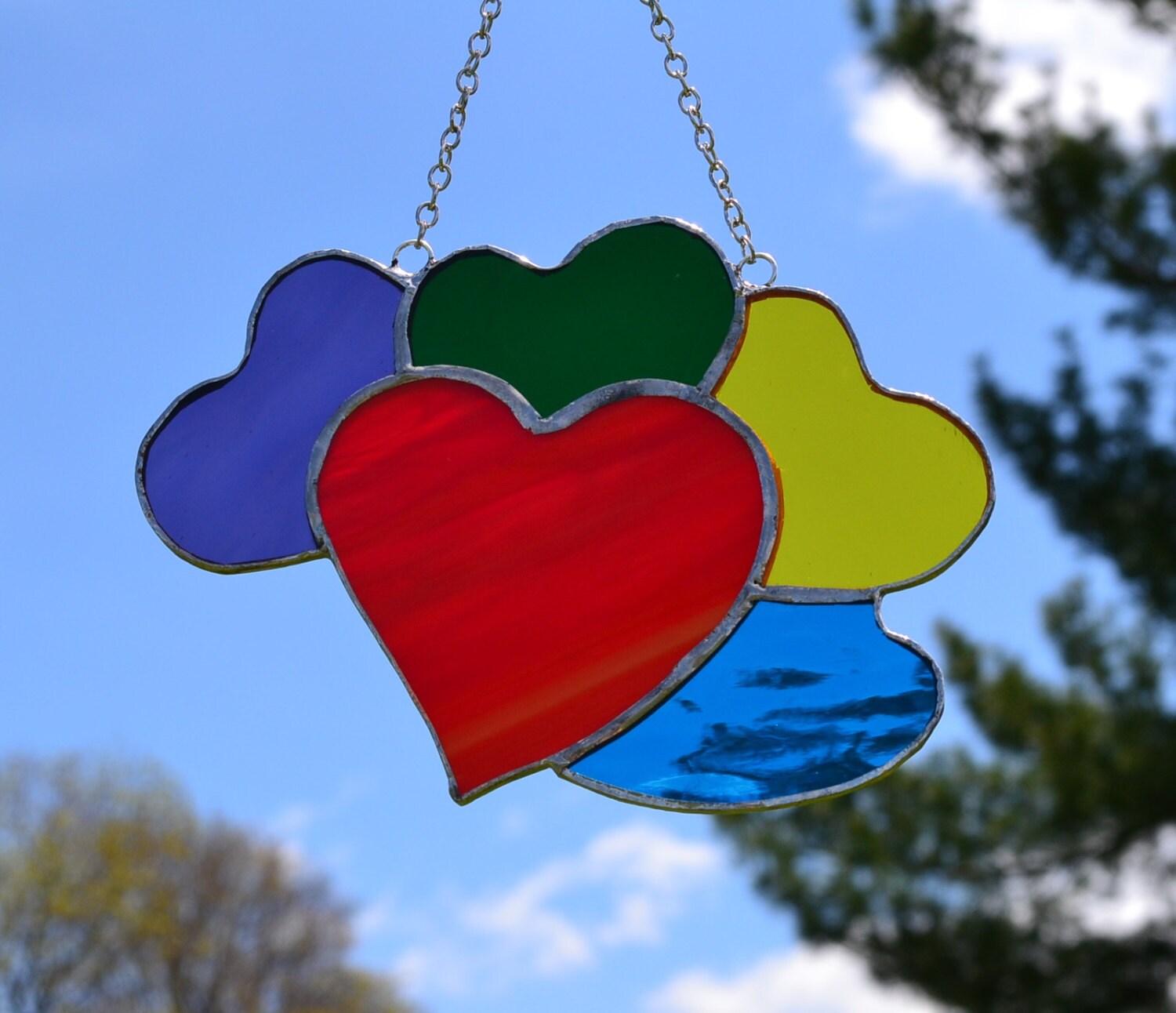 Stained Glass Hearts Etsy