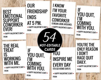Funny Coworker Valentine's Day Cards, Office Valentine's Day Work Valentines, For Colleagues, For Employees, Gift for Work, Instant Download