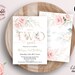 Editable 2nd Birthday Invitation Template, Blush Pink Floral Two Sweet ...