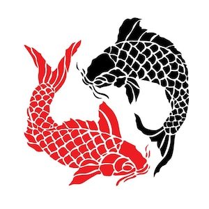 Koi-Karpfen-Kreis - Datei-Download - Svg, Png, Dxf, Eps, Jpeg-Datei-Formate