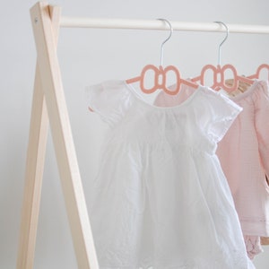 baby clothing rail, baby clothing rack, wooden clothes rail, wooden clothes rack, clothes rail, clothes rack, nursery decor, baby clothes image 6