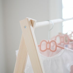 baby clothing rail, baby clothing rack, wooden clothes rail, wooden clothes rack, clothes rail, clothes rack, nursery decor, baby clothes image 3