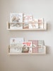 ONE nursery bookshelf, nursery decor, bookshelves, kids bookcase, book ledge, gift for baby, pine floating shelf 