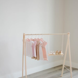 baby clothing rail, baby clothing rack, wooden clothes rail, wooden clothes rack, clothes rail, clothes rack, nursery decor, baby clothes image 8