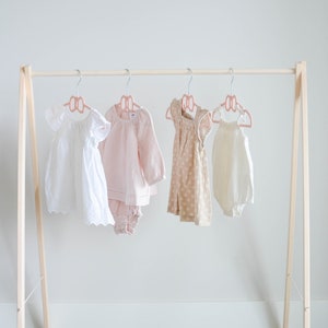 baby clothing rail, baby clothing rack, wooden clothes rail, wooden clothes rack, clothes rail, clothes rack, nursery decor, baby clothes image 4