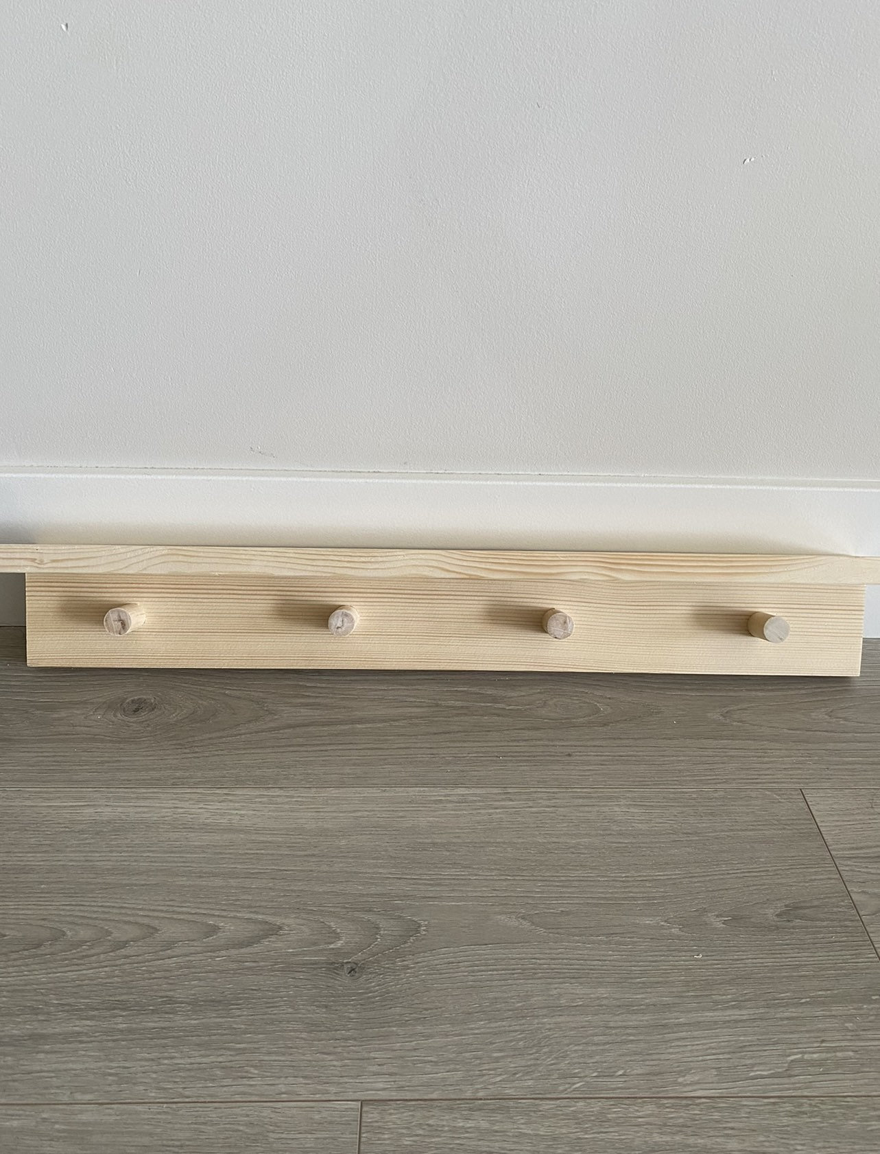 Wood Peg Shelf Wooden Peg Rail With Hooks for Nursery Room Etsy