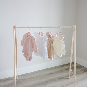 Baby Clothing Rail, Baby Clothing Rack, Wooden Clothes Rail, Wooden ...