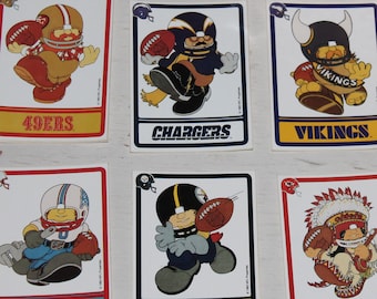 Vintage NFL Football Team Sticker Souvenirs - Eagles, 49ers, Chargers, Chiefs, Bengals, Browns, Bears, Saints, Raiders