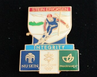 Stein Ericksen Skiing Integrity Salt Lake City Utah Olympics Enamel Pin LOT of 11 Pins