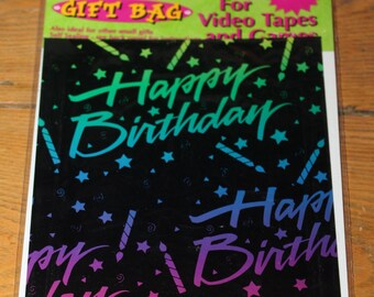 VCR Video Tape and Games Gift Bag Wrapping Paper by American Greetings  - Happy Birthday Party Supply