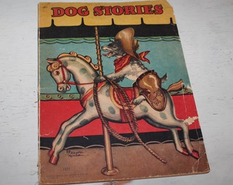 Dog Stories 1977 Illustrated Children's Book - Paperback Canine Stories - RARE