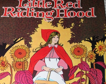 Vintage Little Red Riding Hood Giant Coloring Book - Dot to Dot Story Coloring Book published by Playmore Inc