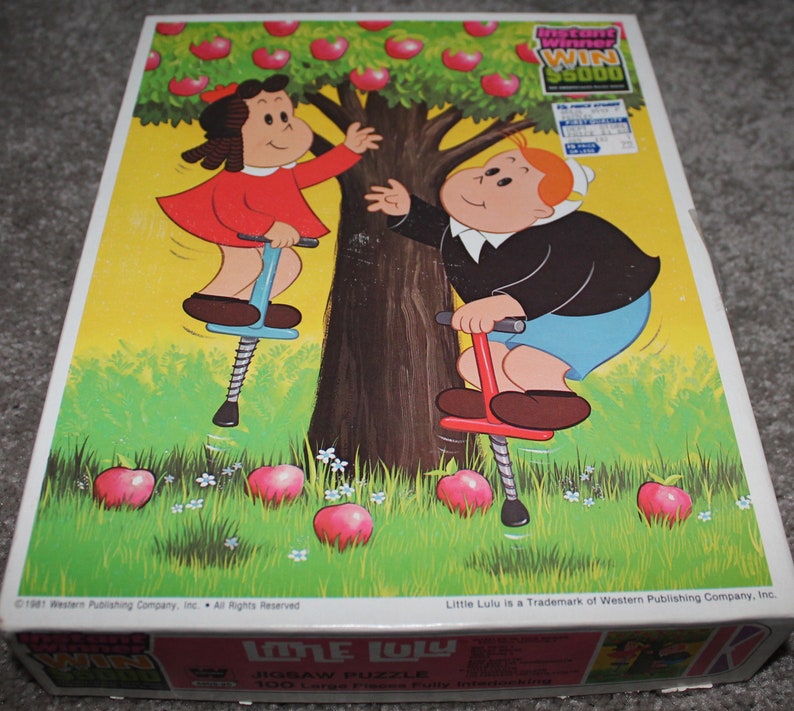 Gift for Children or Teachers Little Lulu and Thomas Tubby Tompkins 100 Piece Vintage Jigsaw Puzzle by Whitman