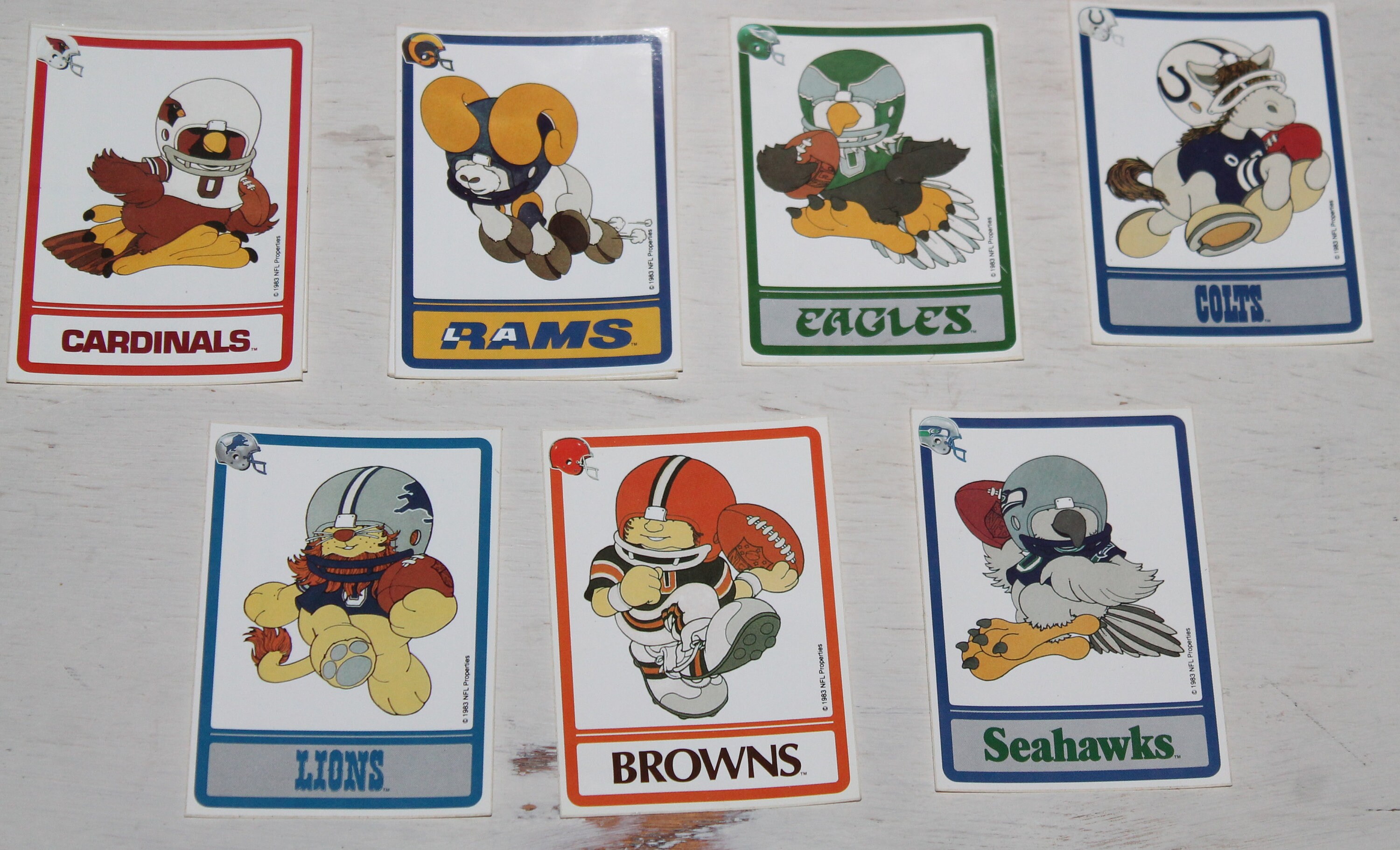 Vintage NFL Football Team Sticker Souvenirs Eagles, 49ers, Chargers