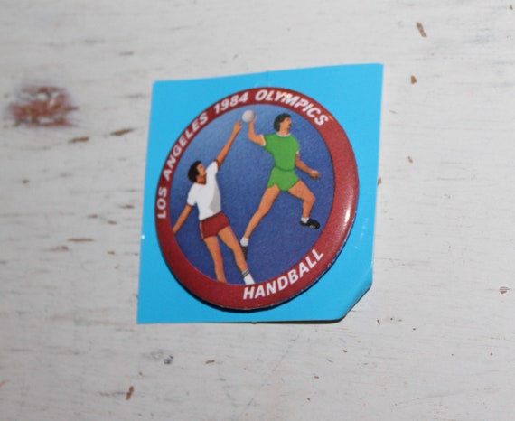 Vintage Los Angeles 1984 Olympic Handball Pinback… - image 3