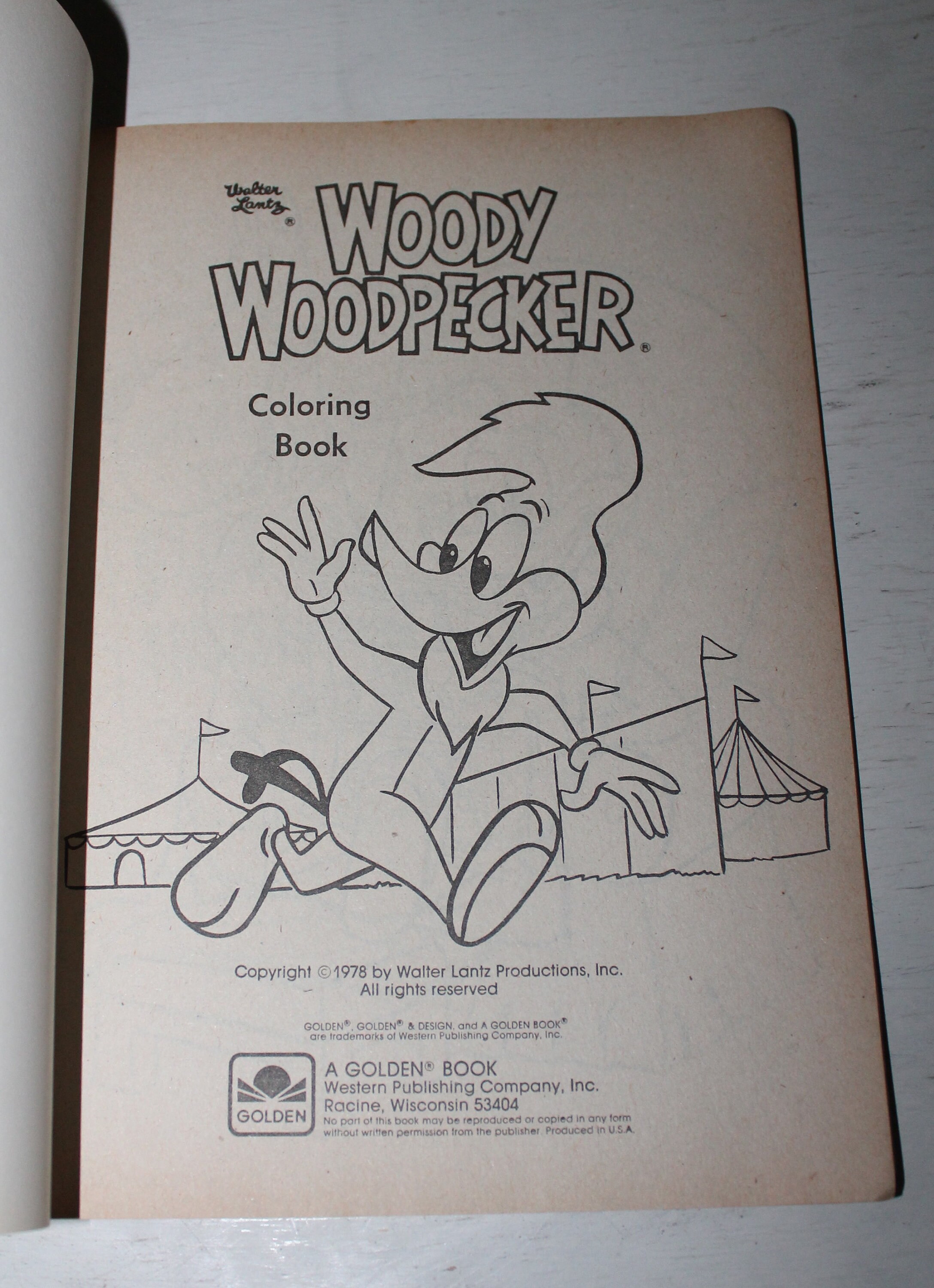 Vintage Woody Woodpecker Unused Coloring Book by Golden Books | Etsy